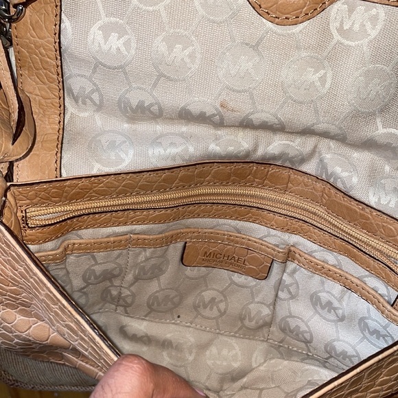 michael kors crocodile leather crocodile leather shoulder purse - Picture 5 of 14